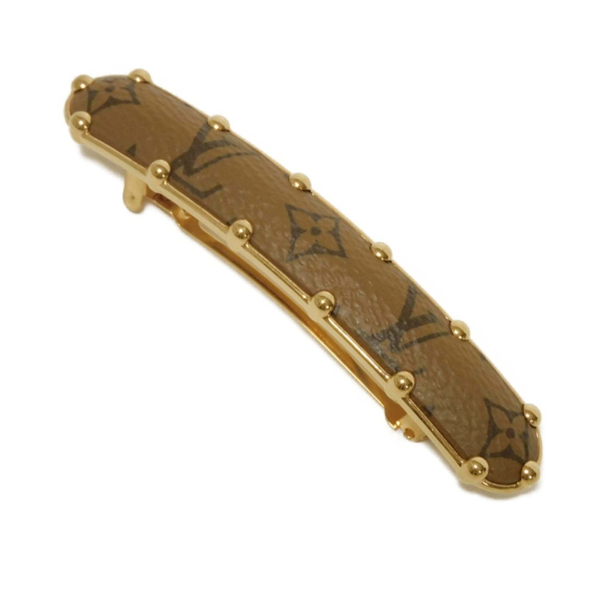 Louis Vuitton Sweet Dreams Lv Logo Flower Gold Hair Clip Monogram Reverse Bei...